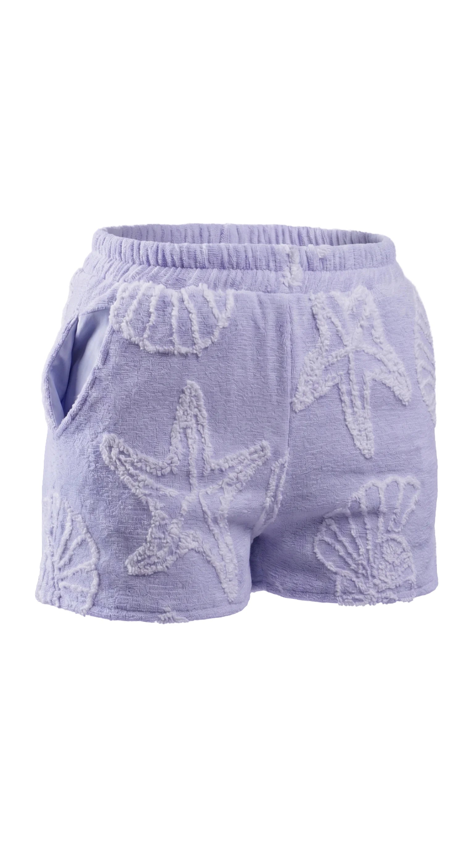COIBA Casual Cut-Off Cotton Beach Shorts for Women - Studio White Background Shot