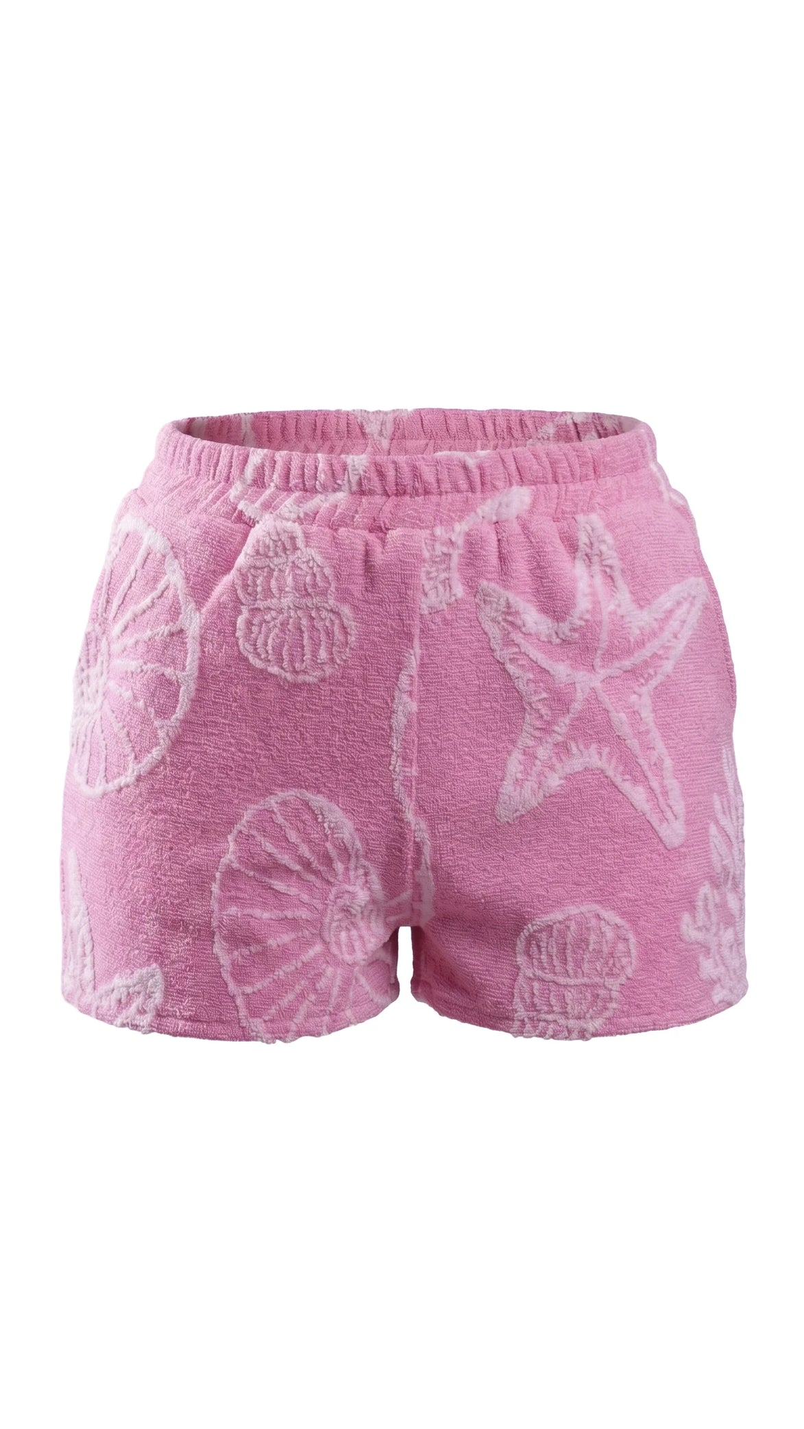 COIBA Casual Cut-Off Cotton Beach Shorts for Women - Studio White Background Shot