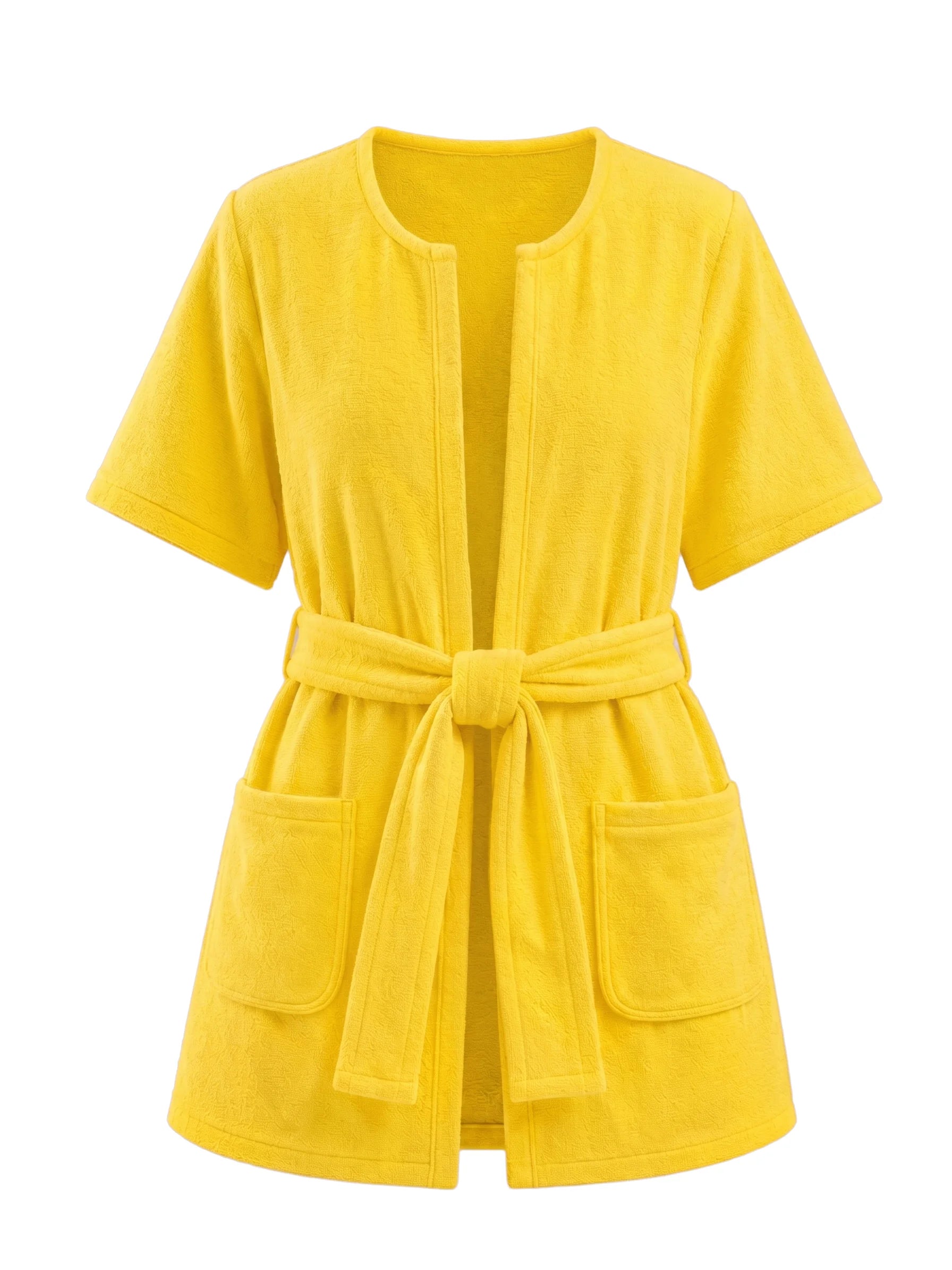 COIBA Summer Linen Dress with Waist Belt Patterned Edition - Studio White Background Shot