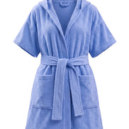 COIBA Summer Linen Dress with Waist Belt Patterned Edition - Studio White Background Shot