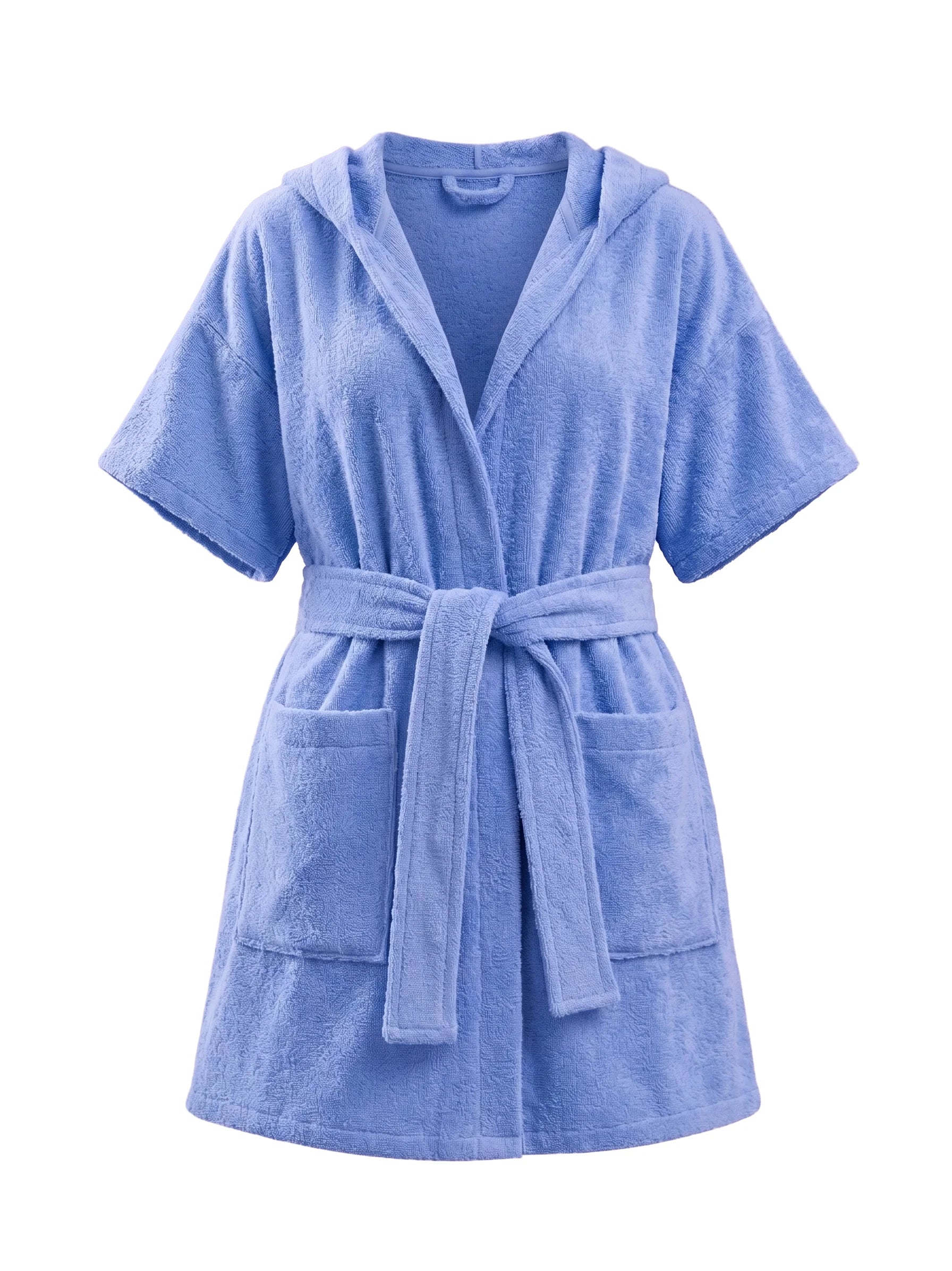 COIBA Summer Linen Dress with Waist Belt Patterned Edition - Studio White Background Shot