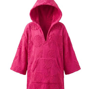 COIBA Soft Hooded Kids Beach Towel Poncho Swimwear - Studio White Background Shot