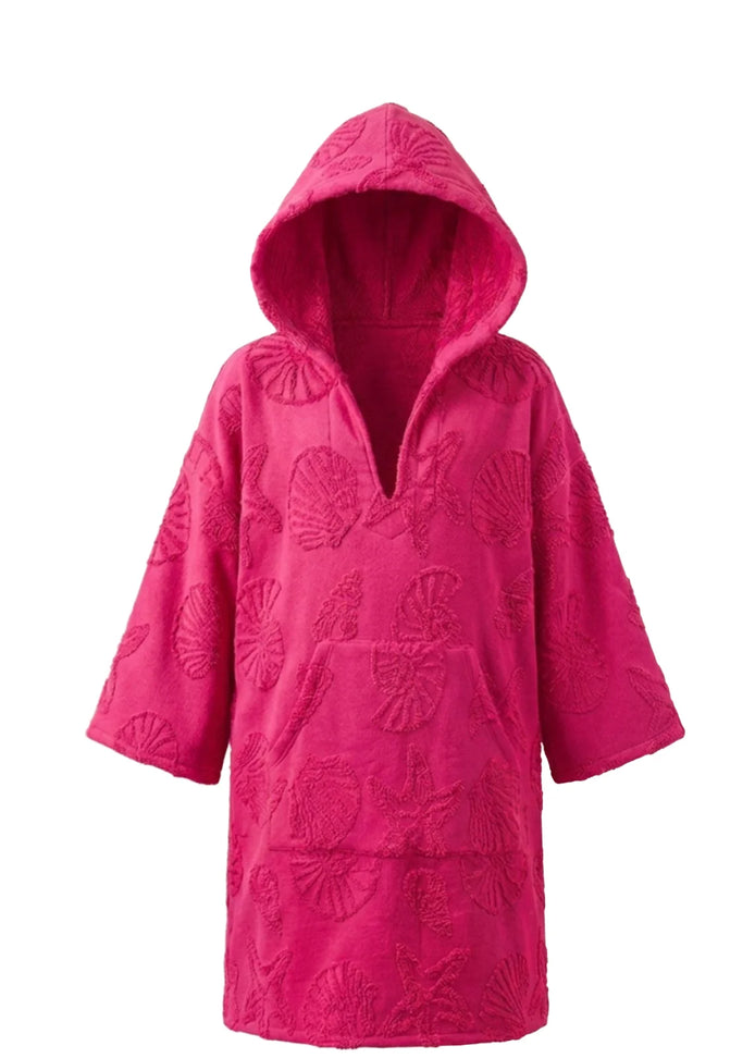COIBA Soft Hooded Kids Beach Towel Poncho Swimwear - Studio White Background Shot