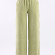 COIBA Relaxed Fit Wide Leg Lightweight Cotton Pants - Studio White Background Shot