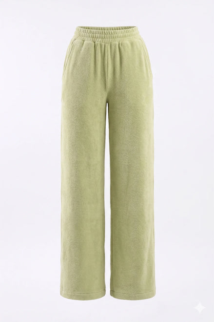 COIBA Relaxed Fit Wide Leg Lightweight Cotton Pants - Studio White Background Shot